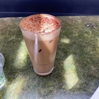 Iced chagaccino with oat milk  at Vital Root in Denver