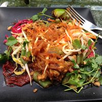 pad Thai noodles are made with beets at Vital Root in Denver