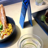 Samosa bowl + falafel wrap. Sooo delicious we got another wrap!!  at Vital Root in Denver