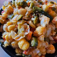 Chickpea salad at Vital Root in Denver