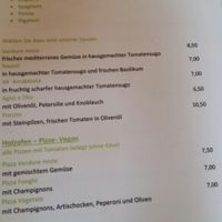 vegan menu page 1 at Castello in Ingolstadt