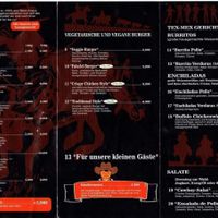 Menu part 2 at Cowboy Burger Restaurant in Landau