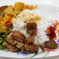 Mixed vege rice at Fang Lin Vegetarian in West Singapore