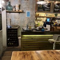 The bar   at La Encomienda in Madrid