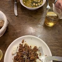 Simple looking food but tasty and cheap  at La Encomienda in Madrid