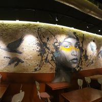 Beautiful lady at La Encomienda in Madrid