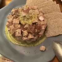 Tofu and Tuna Tartar   at La Encomienda in Madrid
