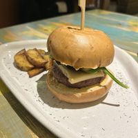 Beyond meat burger  at La Encomienda in Madrid