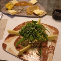 Tofu tartar and pâté sampler at La Encomienda in Madrid