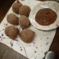 croquetas with spicy sauce at La Encomienda in Madrid