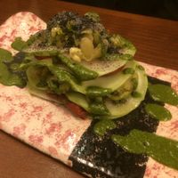 Raw kohlrabi lasagne at La Encomienda in Madrid