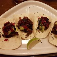 Mole tacos at La Encomienda in Madrid