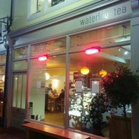 Outside  at Waterloo Tea in Cardiff