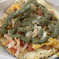 Veggie & pesto arepas  at Manna Life Food in Miami