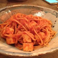 Tofu & Paprika spaghetti at Manna Manna in Brasov