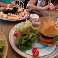 Vegan burger at Manna Manna in Brasov