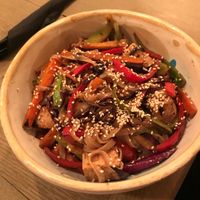 Coconut noodle stir fry  at Manna Manna in Brasov