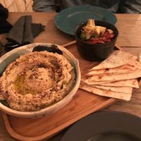 Hummus plate  at Manna Manna in Brasov