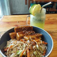 Tofu Teriyaki Veggies (195 PHP) and Lemon Cucumber (140 PHP) at Greenery Kitchen in Makati