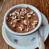 Chocolate mousse at Les 4 Jeudis in Brussels