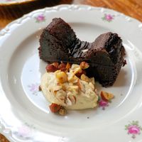 Moelleux aux chocolat at Les 4 Jeudis in Brussels