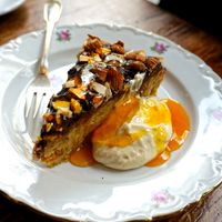 Almond/orange tart at Les 4 Jeudis in Brussels