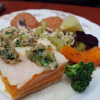 main course - nice millefeuille at Les 4 Jeudis in Brussels