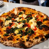 Vegan sausage pizza with almond ricotta and NUMU mozz at Talula's Pizza in Asbury Park