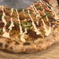 Bbq pizza with seitan   at Talula's Pizza in Asbury Park