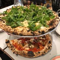 Two vegan pies. at Talula's Pizza in Asbury Park