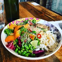 Edamame noodle salad. at Oh my Goodness in Helsinki