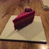 Beetroot ginger and chocolate cheesecake at Oh my Goodness in Helsinki