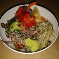 Salad from the self service at Oh my Goodness in Helsinki