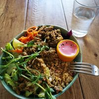 Pulled oat salad at Oh my Goodness in Helsinki