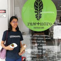We had the raw vegan coconut wraps which we took to the airport to eat. Their cashew spread with lemon juice went so well with all the raw veggies including carrots, beetroot, spro at Raw + More Cafe in West Perth