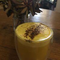Turmeric latte at Raw + More Cafe in West Perth