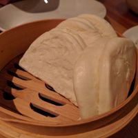 Steamed buns accompanying cauliflower tempura at Nix in New York City