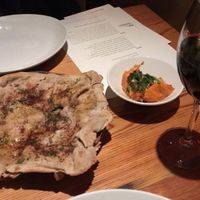 Red pepper walnut dip with tandoori bread  at Nix in New York City