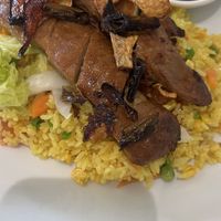 Duck breast on vegetable rice  at Loving Hut - Southgate in Crawley