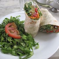 vegan Burritos :) at Distrato Cafe in Paros