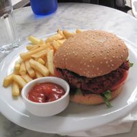vegan Burger :) - superjammi at Distrato Cafe in Paros