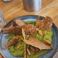 Hummus & crackers at Budd's in Ballydehob