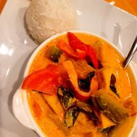 Pumpkin curry with tofu at Neecha Thai in Oakland