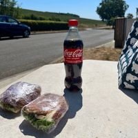 Picnic supplied by Samantha and Zoran (Coke supplied by me). at Mostarlic in Bouconville