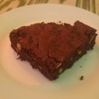 vegan chocolate brownie  at Sa Ruta Verda in Mallorca