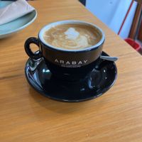 Flat white with Oatly milk😄 at Sa Ruta Verda in Mallorca