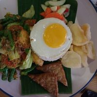 Vegetarian curry with Tempeh  at Wrong Place in Kuching