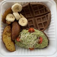 Breakfast platter/sampler at Holi Vegan Kitchen in North Miami Beach