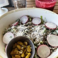 Cesar Salad & Juice #5 at Holi Vegan Kitchen in North Miami Beach