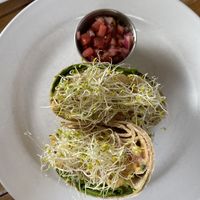 Avocado and chickpea wrap at Holi Vegan Kitchen in North Miami Beach